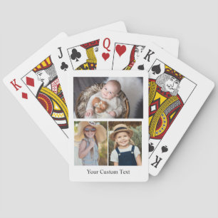 Create Your Own 3 Photo Text Playing Cards