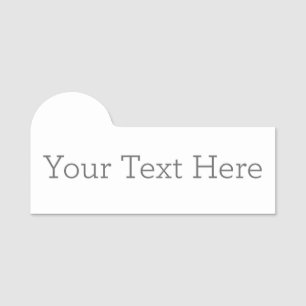 Create Your Own 3" X 1.5" Shaped Name Tag