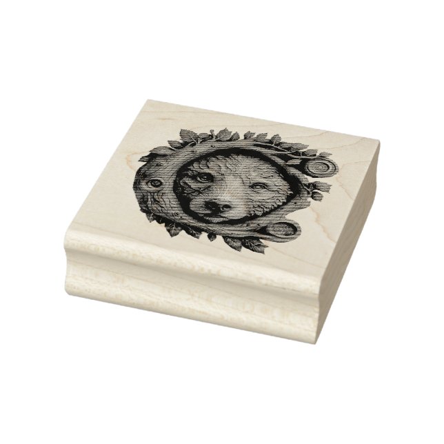 Create Your Own 3D Faux Bois Golden Carved Bear Rubber Stamp (Stamp)