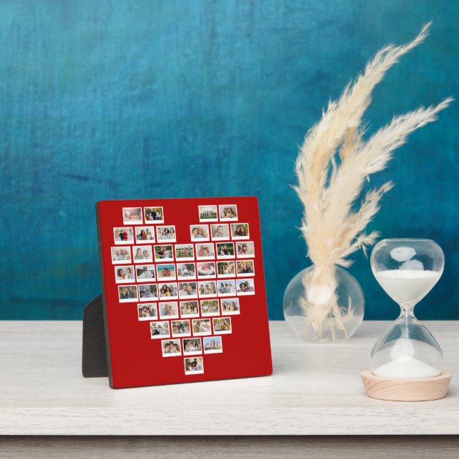 Create Your Own 44 Photo Collage Heart Plaque (Insitu)