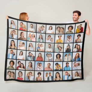 Create Your Own 48 Photo Collage  Fleece Blanket