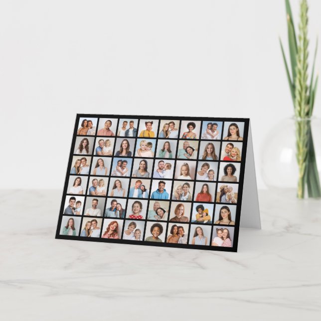 Create Your Own 48 Photo Collage Note Card (Front)