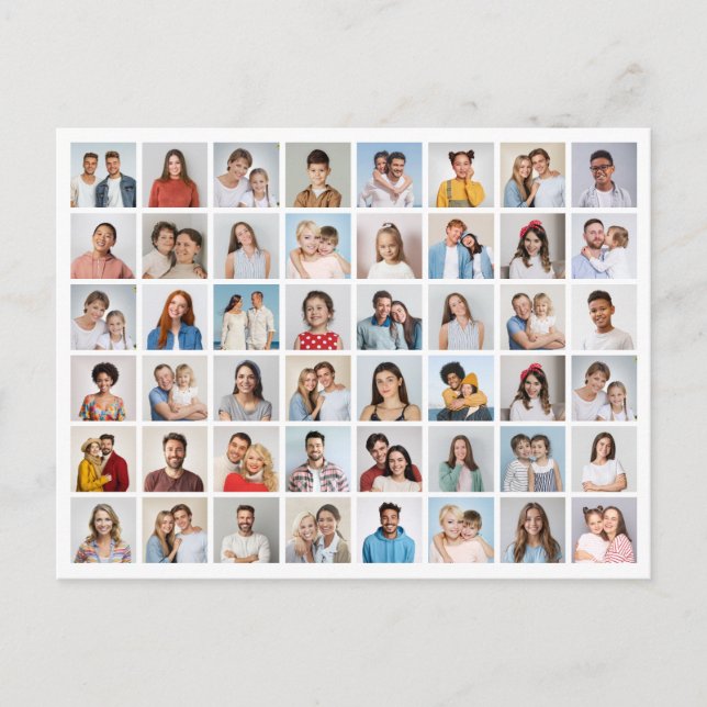 Create Your Own 48 Photo Collage  Postcard (Front)
