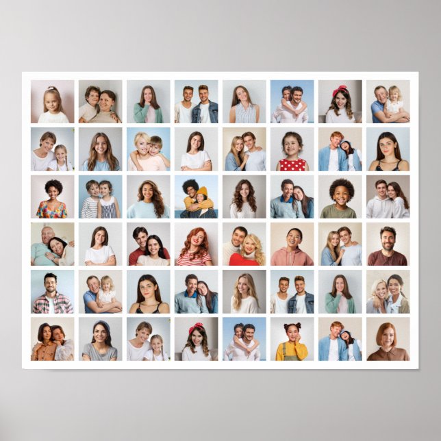 Create Your Own 48 Photo Collage Poster (Front)