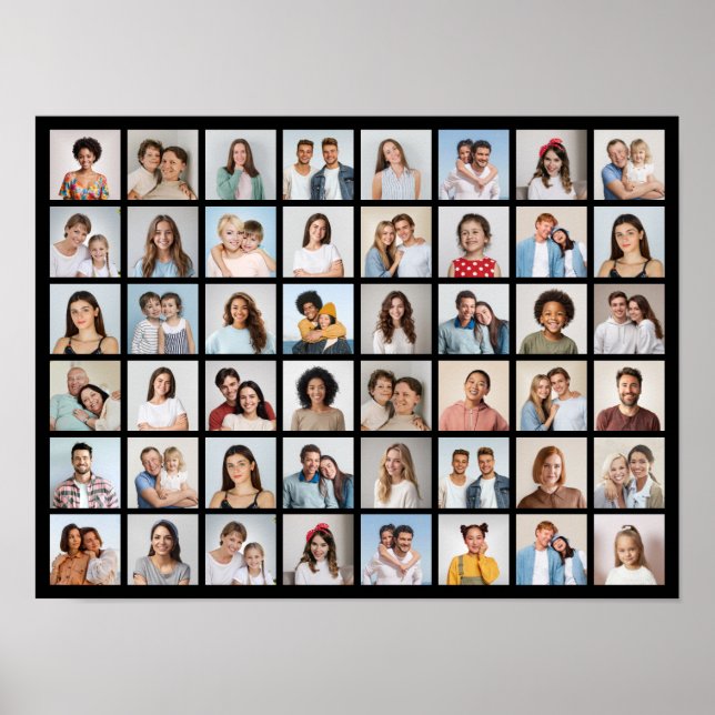 Create Your Own 48 Photo Collage Poster (Front)