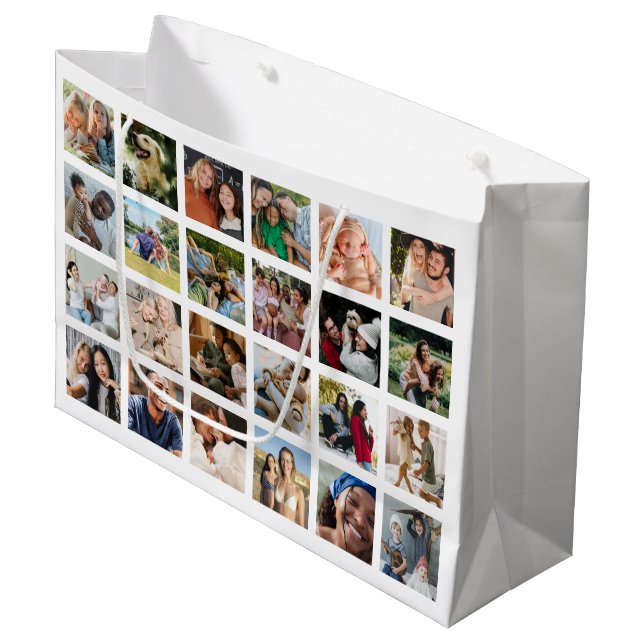 Create Your Own 48 Square Photo Large Gift Bag (Front Angled)