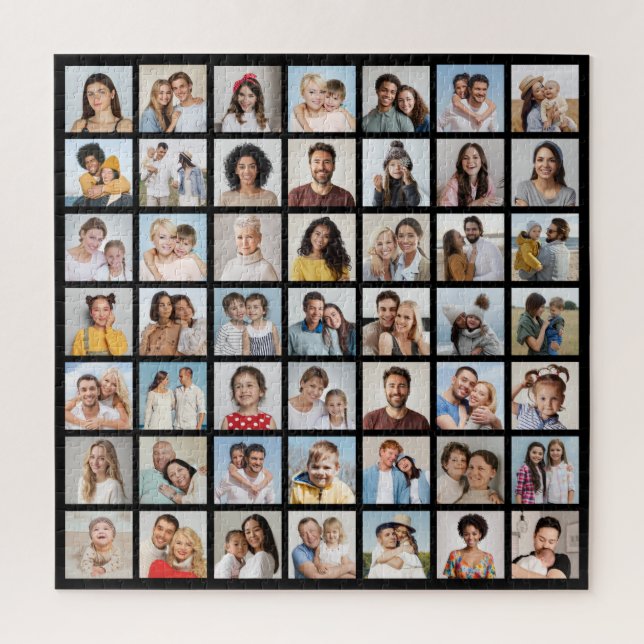 Create Your Own 49 Photo Collage Jigsaw Puzzle (Vertical)
