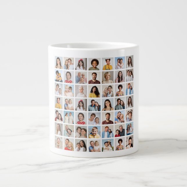 Create Your Own 49 Photo Collage  Large Coffee Mug (Front)