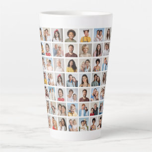 Create Your Own 49 Photo Collage  Latte Mug