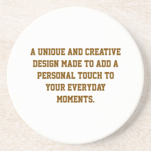 Create Your Own 4.25" Diameter Sandstone Coaster
