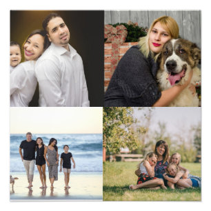 Create Your Own 4 Family Photo Collage  Print