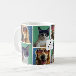 Create Your Own 4 Pet Photo Collage Coffee Mug