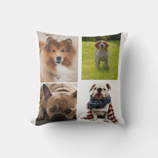 Create Your Own 4 Pet Photo Collage Cushion