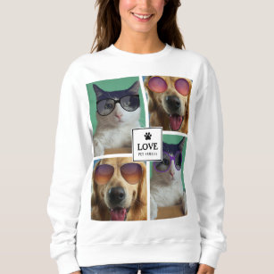 Create Your Own 4 Pet Photo Collage Sweatshirt