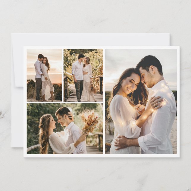 Create Your Own 4 Photo Collage Card (Front)