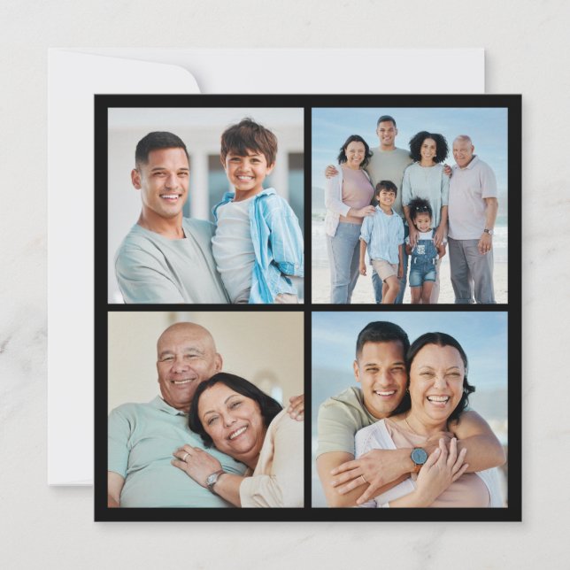 Create Your Own 4 Photo Collage Card (Front)