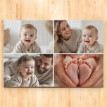 Create Your Own 4 Photo Collage Cute Baby  Jigsaw Puzzle<br><div class="desc">Turn your baby’s sweetest moments into a fun and meaningful keepsake with this Create Your Own 4-Photo Collage Cute Baby Jigsaw Puzzle. Simply upload four of your favourite photos and add your baby's name, birthdate, or a short message to create a one-of-a-kind puzzle made with love. Printed in vivid colour...</div>