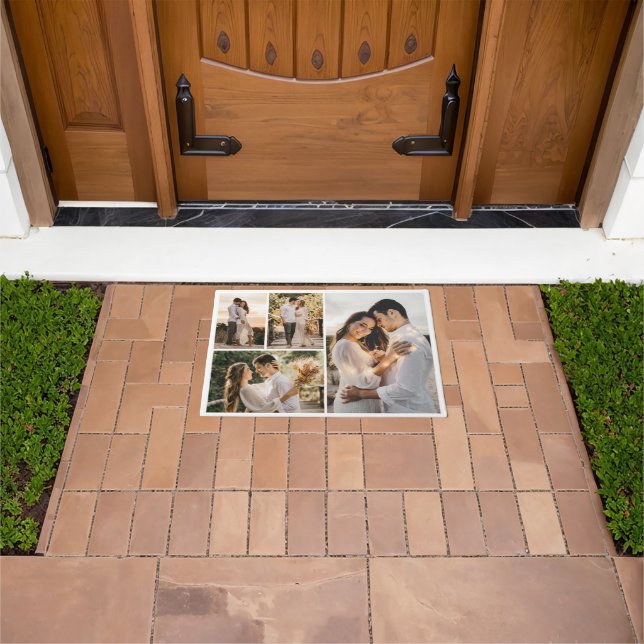 Create Your Own 4 Photo Collage Doormat (Outdoor)