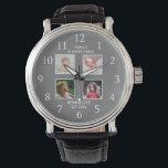 Create Your Own 4 Photo Collage Family Name Watch<br><div class="desc">Create your own photo collage watch with 4 of your favourite pictures. The photo frame watch helps you treasure your special moments and also makes a thoughtful gift for parents, grandparents and friends. The personalised watch with photos makes it a perfect gift for all occasions. Personalise with family name and...</div>