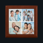 Create Your Own 4 Photo Collage Gift Box<br><div class="desc">Create your own 4 Photo Collage for Christmas, Birthdays, Weddings, Anniversaries, Graduations, Father's Day, Mother's Day or any other Special Occasion, with our easy-to-use design tool. Add your favourite photos of friends, family, vacations, hobbies and pets and you'll have a stunning, one-of-a-kind photo collage. Our custom photo collage is perfect...</div>