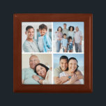 Create Your Own 4 Photo Collage Gift Box<br><div class="desc">Create your own 4 Photo Collage for Christmas, Birthdays, Weddings, Anniversaries, Graduations, Father's Day, Mother's Day or any other Special Occasion, with our easy-to-use design tool. Add your favourite photos of friends, family, vacations, hobbies and pets and you'll have a stunning, one-of-a-kind photo collage. Our custom photo collage is perfect...</div>