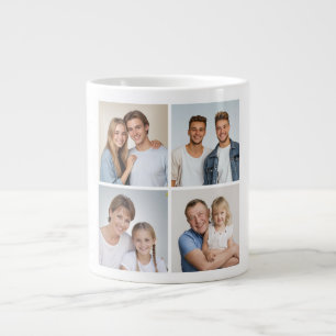 Create Your Own 4 Photo Collage Large Coffee Mug