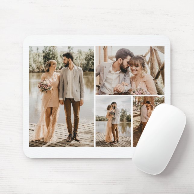 Create Your Own 4 Photo Collage Mouse Pad (With Mouse)
