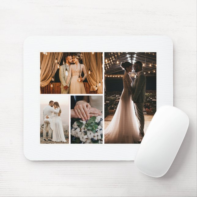 Create Your Own 4 Photo Collage Mouse Pad (With Mouse)