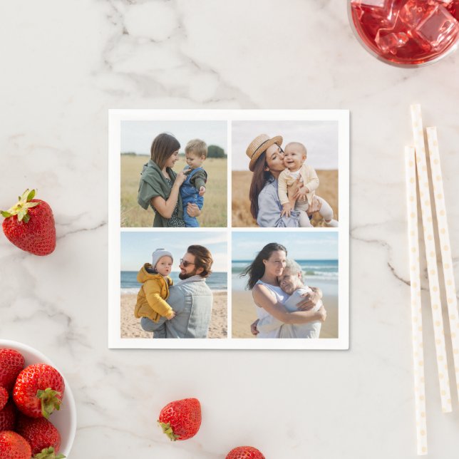 Create Your Own 4 Photo Collage Napkin (Insitu)
