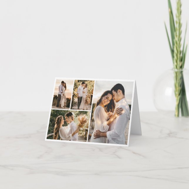 Create Your Own 4 Photo Collage Note Card (Front)