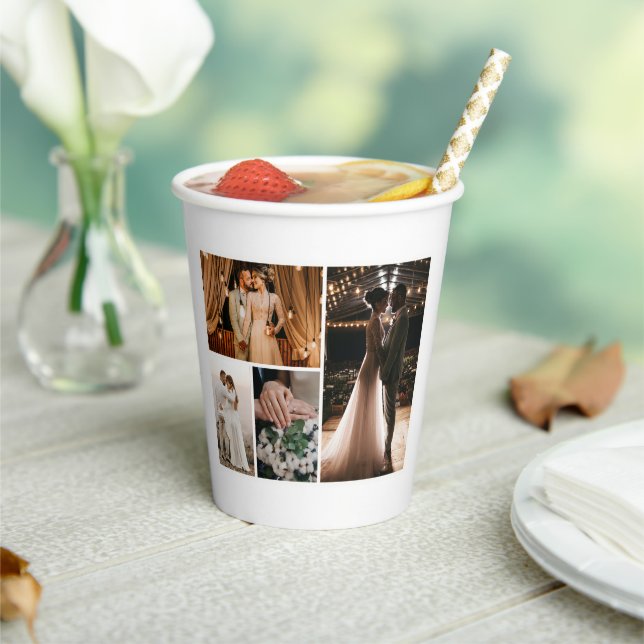 Create Your Own 4 Photo Collage Paper Cups (Insitu)