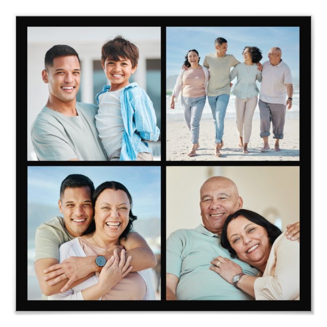 Create Your Own 4 Photo Collage Photo Enlargement (Front)