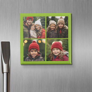 Create Your Own 4 Photo Collage - Pistachio 4 pics Magnet