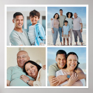 Create Your Own 4 Photo Collage  Poster