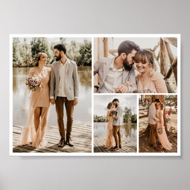 Create Your Own 4 Photo Collage Poster (Front)