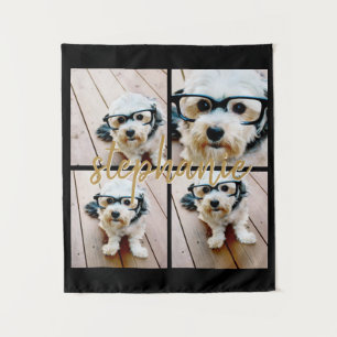 Create Your Own 4 Photo Collage - Script Name Tapestry
