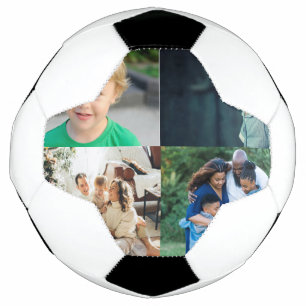 Create Your Own 4 Photo Collage Soccer Ball