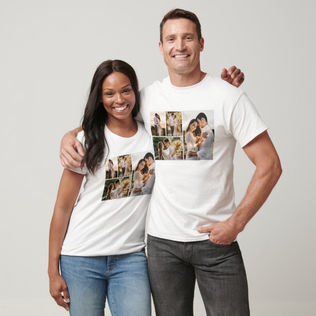 Create Your Own 4 Photo Collage T-Shirt (Unisex)