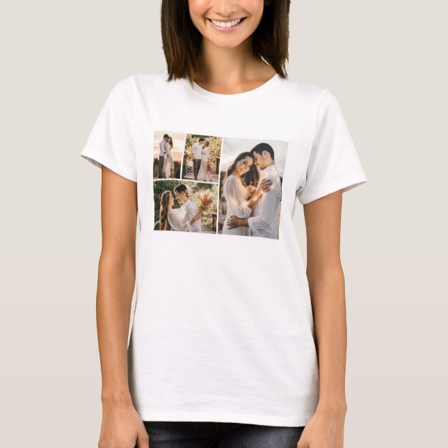 Create Your Own 4 Photo Collage T-Shirt (Front)