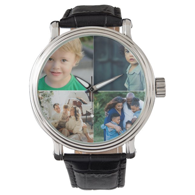 Create Your Own 4 Photo Collage Watch (Front)