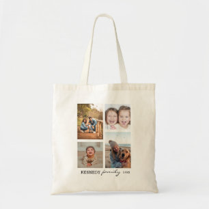 Create Your Own 4 Photo Family Reunion Vacation Tote Bag