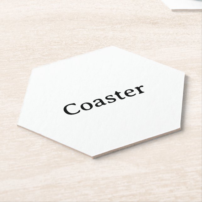 Create Your Own 4" x 4" Hexagon Paper Coaster (Angled)