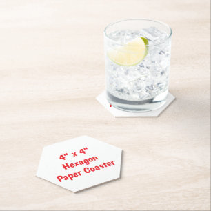 Create Your Own 4" x 4" Hexagon Paper Coaster