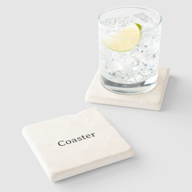 Create Your Own 4" x 4" Limestone Stone Coaster (Side)