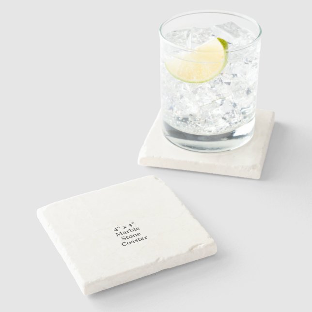 Create your own 4" x 4" Marble Stone Coaster (Side)