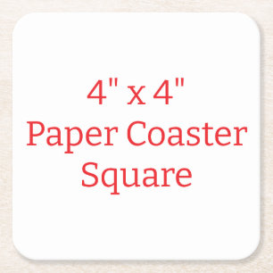 Create Your Own 4" x 4" Paper Coaster Square