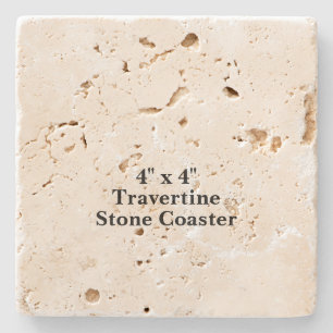 Create your own 4" x 4" Travertine Stone Coaster