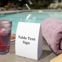 Create Your Own 4" X 6" Paper Table Tent Sign