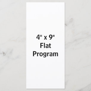 Create Your Own 4" x 9" Flat Program
