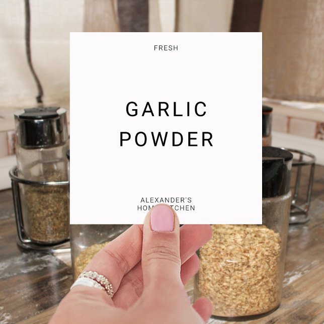 Create Your Own 4x4 Individual Spice Label (Create your own spice jar or container labels.)